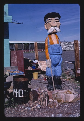 Dutch prospector statue, Petrified Rockery, Route 64, Valle, Arizona (LOC)  duplicate photo