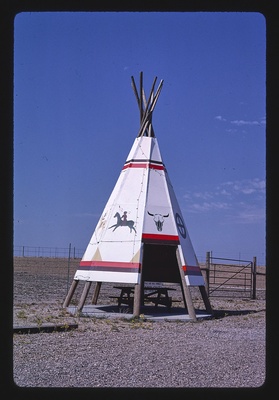 Teepee Picnic Enclosure, Bingo Car/Truck Stop, Kadoka, South Dakota (LOC)  duplicate photo
