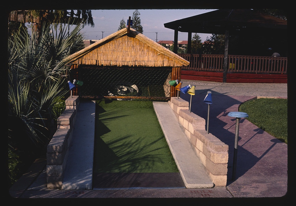 Skeet ball hole, Castle Park Golf, Sherman Oaks, California (LOC)