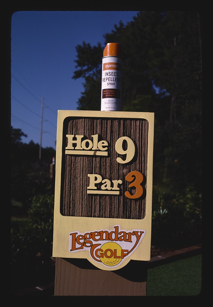 Hole 9 sign, Plantation Falls Legendary Golf, Hilton Head Island, South Carolina (LOC)