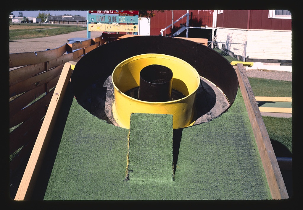 Skeet ball detail, mini golf a Lucy's Amusement Park, Minot, North Dakota (LOC)