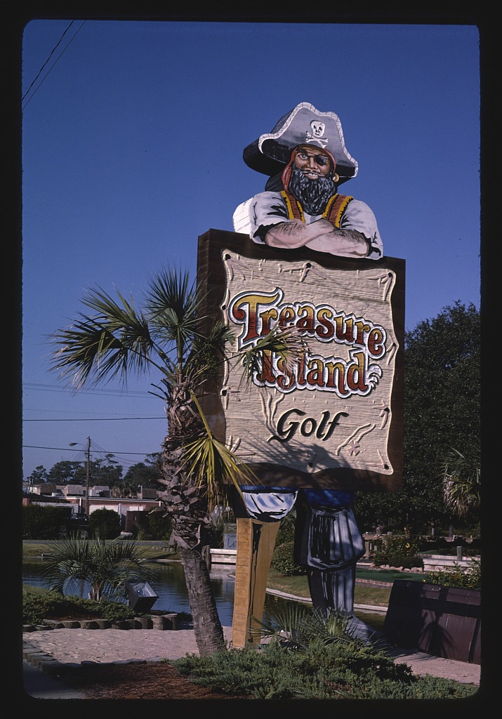Sign, Treasure Island Golf, Myrtle Beach, South Carolina (LOC)