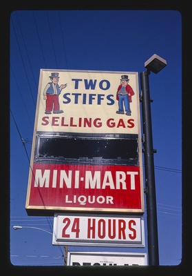 Two Stiffs Selling Gas sign, Lovelock, Nevada (LOC)  duplicate photo