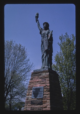 Statue of Liberty (angle 1), Town Square, Kenosha, Wisconsin (LOC)  duplicate photo