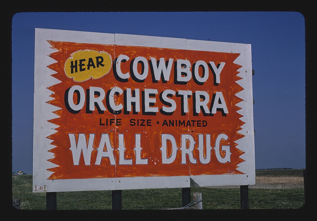 Wall Drug billboard, I-90, South Dakota (LOC)