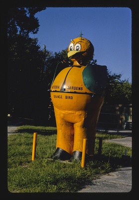 Orange bird sign, Artesia Gardens Citrus Stand, Route A1A, Hammock, Florida (LOC)  duplicate photo