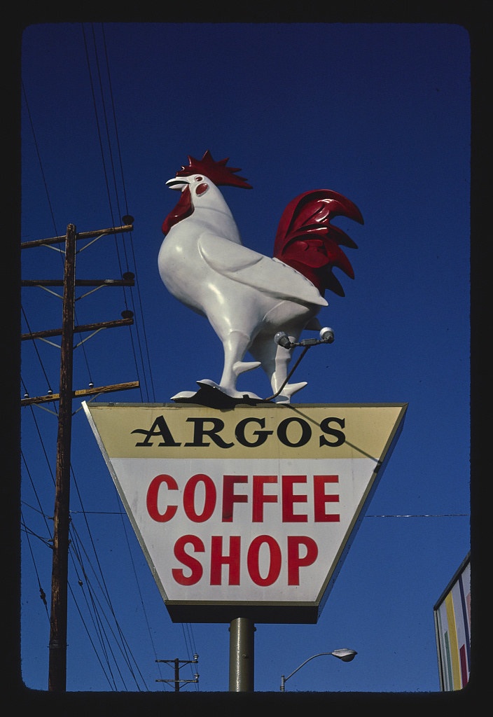 Argo's Coffee Shop sign, Santa Monica Boulevard, Los Angeles, California (LOC)