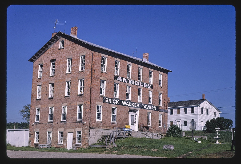 Brick Walker Tavern (ca. 1854) (now an antiques store) Rts. 12 & 50, Brooklyn, Michigan (LOC)