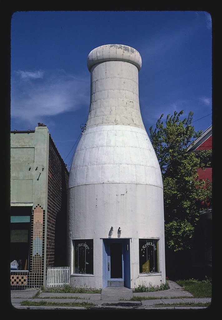 Benewah Dairy milk bottle #1, Cedar Street, Spokane, Washington (LOC)