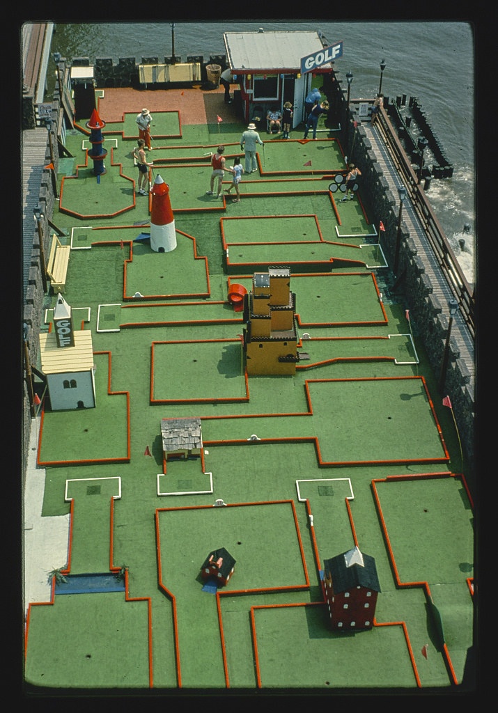 Model, mini golf Brigantine Castle, Pier, Brigantine, New Jersey (LOC)