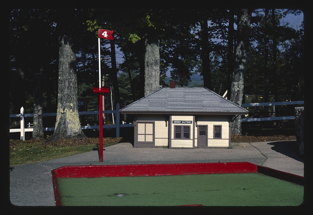 West Alton Railroad Station, Funspot mini golf, Route 3, Weirs Beach, New Hampshire (LOC)