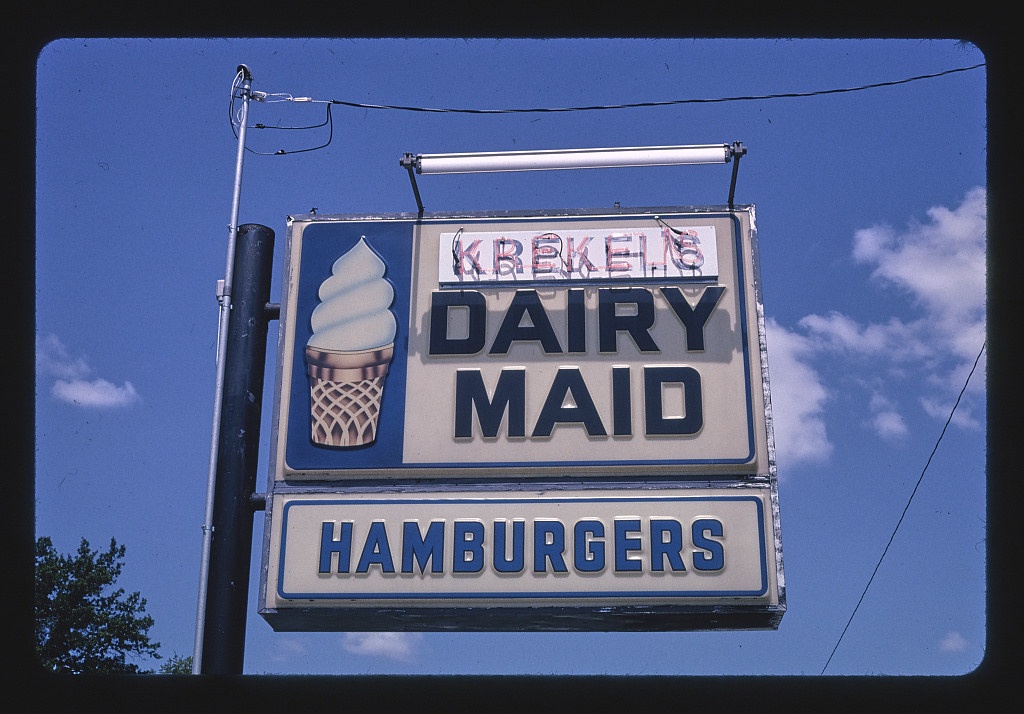 Kreckel's Dairy Art ice cream sign, Decatur, Illinois (LOC)
