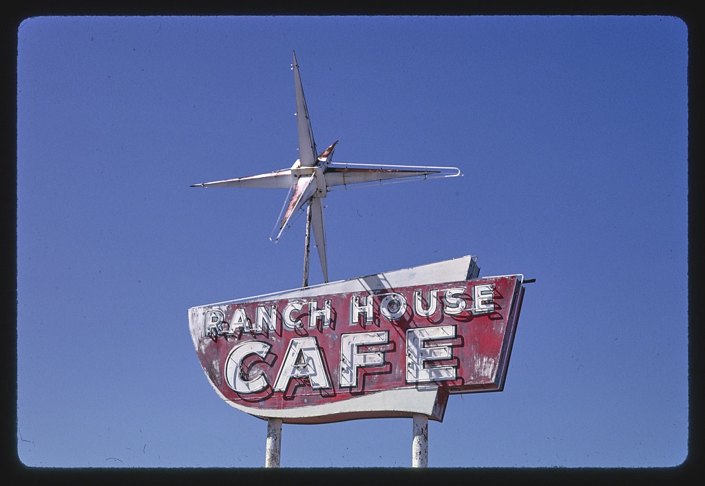 Ranch House Cafe sign, Route 285, Vaughn, New Mexico (LOC)
