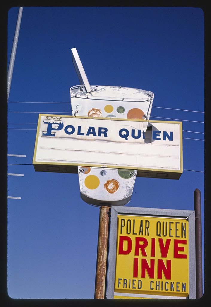 Polar Queen Drive-In Restaurant sign, Route 40, Duchesne, Utah (LOC)