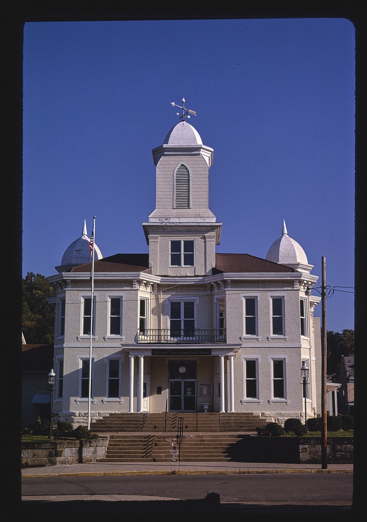 Lewis County Courthouse, straight-on view, Center Street, Weston, West Virginia (LOC)