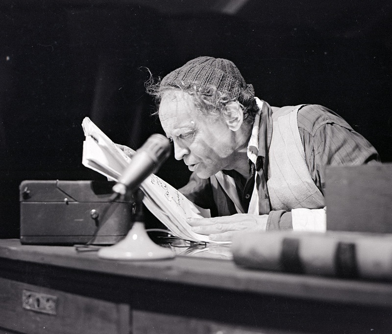 foto, negatiiv, Henno Saarne, Krappi viimane lint, 10.06.1973, Draamateater, esitab Jüri Järvet