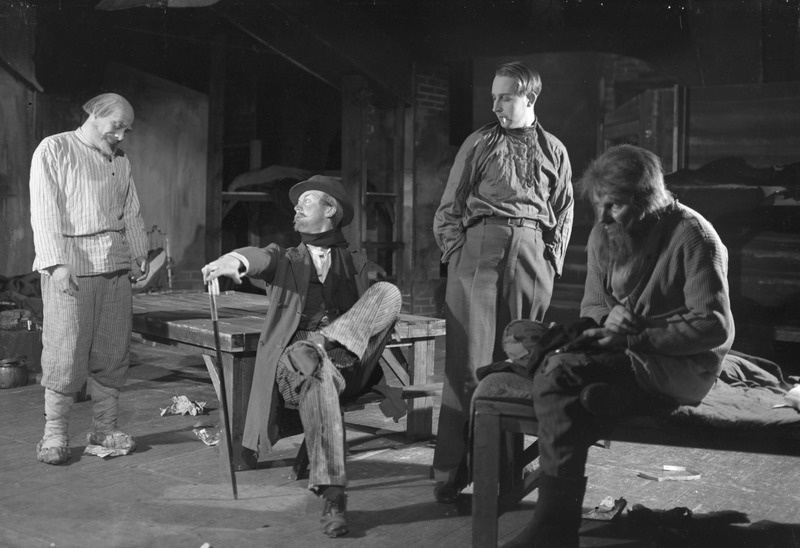 Põhjas, Draamateater, 1941, Luka - Johannes Kaljola, Parun - Olev Eskola, Vaska Pepel - Oskar Põlla, Bubnov - Jaan Mürk