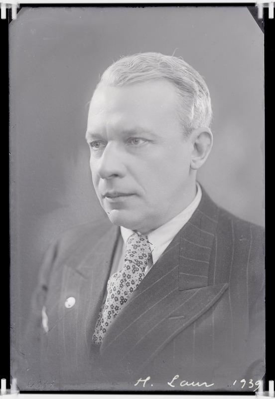 Hugo Laur, portree, 1939