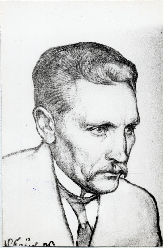 Liiv, Juhan - N. Triigi portreejoonis (reproduktsioon).