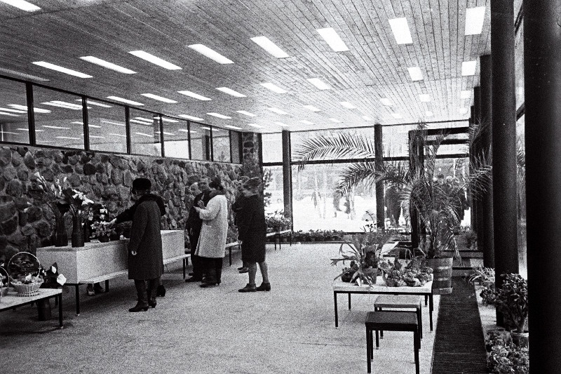 ETKVL Tallinna Kooperatiivkaubastu uue lillekaupluse "Kannike" sisevaade.