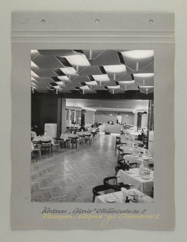 Tallinna sööklate, restoranide ja kohvikute trust. Restoran "Gloria" Müürivahe tn.2, ca 1967. a.