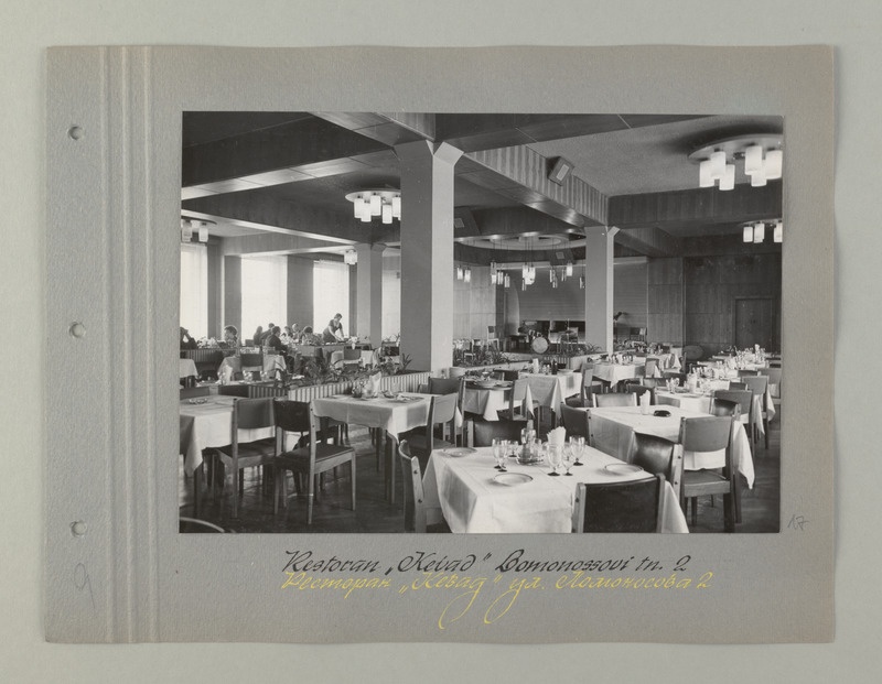 Tallinna sööklate, restoranide ja kohvikute trust. Restoran "Kevad" Lomonossovi tn. 2, ca 1967.