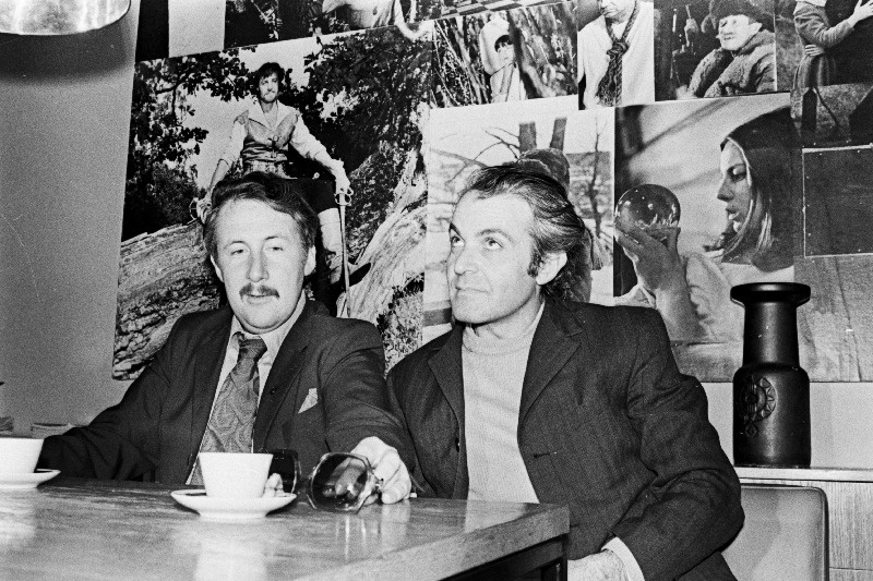 Studio Mosfilm režissöör Andrei Hržanovski ja Mihhail Bogin ENSV MN Riiklikus Kinematorgraafia Komitees vestlemas.