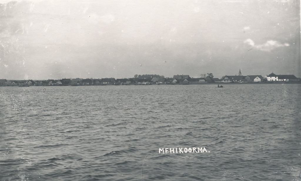 Foto. Vaade Peipsi järvelt Mehikoorma alevile 1920.tel aastatel
