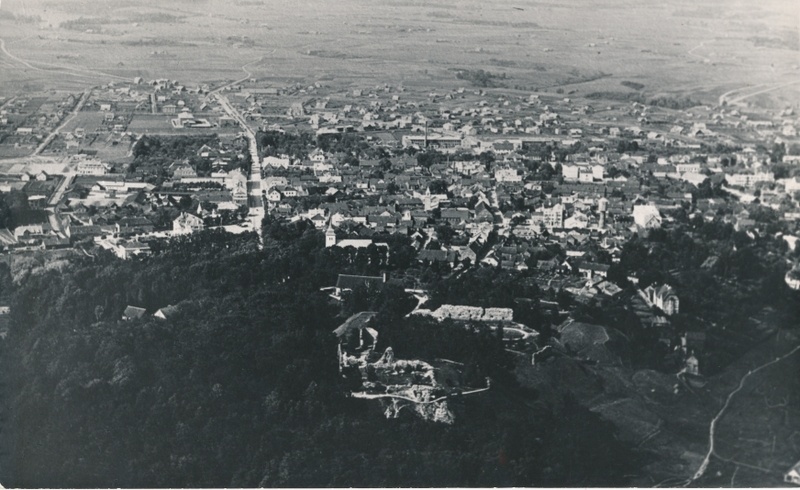 fotokoopia, Viljandi, üldvaade, ees lossimäed, taga linn, aerofoto, u 1930