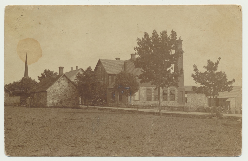 foto, Viljandimaa, Kolga-Jaani, üldvaade, keskel meierei, u 1930