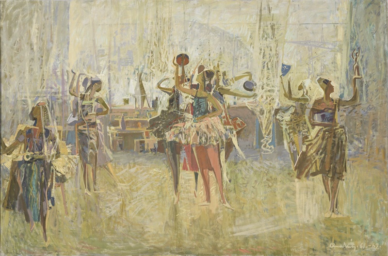 Muusika, ballett, kujutav kunst (kolmeosaline pannoo)