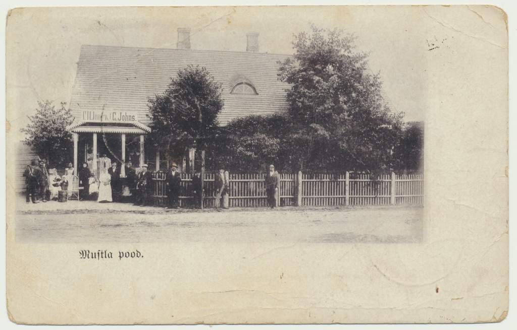 trükipostkaart, Viljandimaa, Mustla, G. Johnsi pood, u 1905