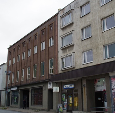 Rakvere Tallinna mnt: Virumaa Ühispanga hoone, arhitekt August Volberg, ja korterelamu rephoto