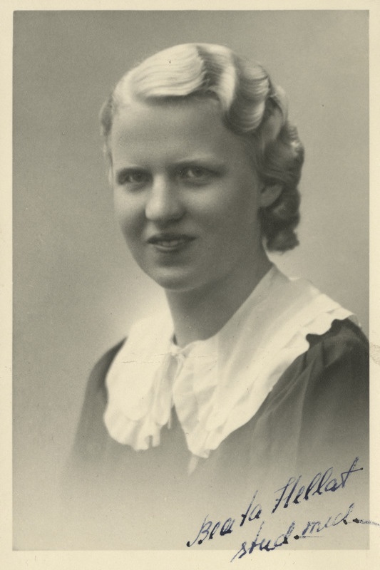 Eesti Naisüliõpilaste Seltsi liige Beata Hellat, portreefoto