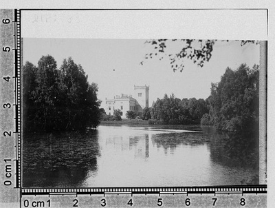 Alu mõis (Allo), vaade lossile üle järve 1909. Rapla khk  duplicate photo