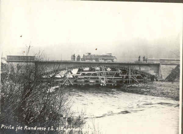Foto Randvere sild Pirita jõel Harjumaal, katsetamine 27. okt. 1930