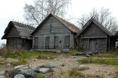Altja küla paadikuurid rannal. Haljala khk.  similar photo