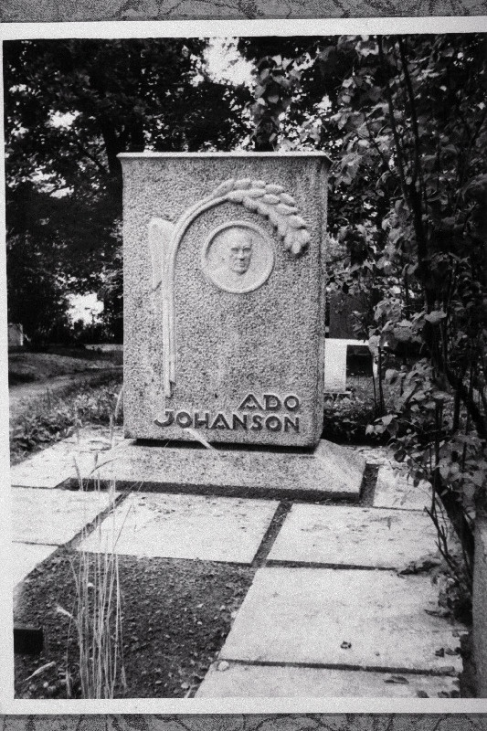 Põllumajandustegelase agronoom Ado Johansoni haud Suure-Jaani kalmistul.