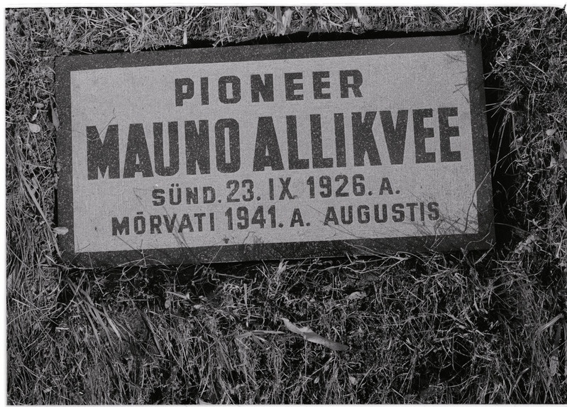 Mälestustahvlid perekond Allikveele Viru-Jaagupis