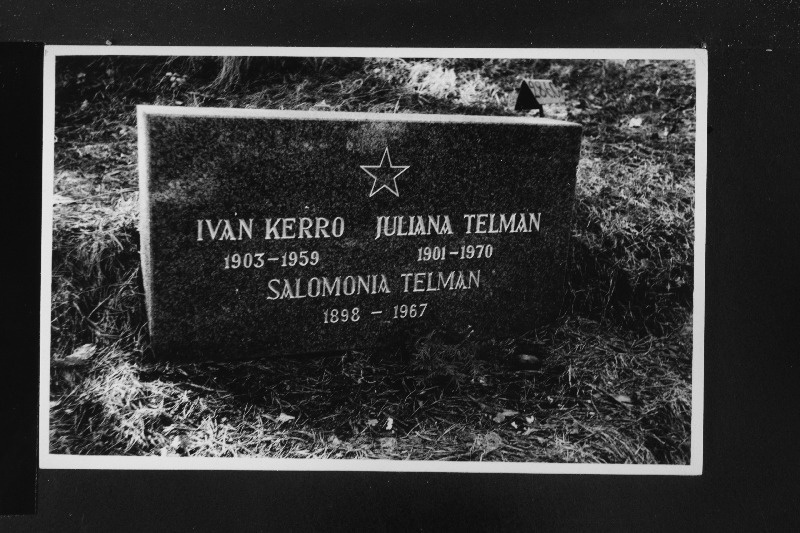 Revolutsioonitegelaste Juliana Telmani ja Salomonia Telmani hauad Metsakalmistul.