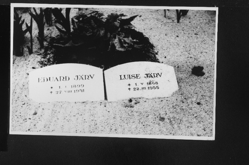 Graafik Eduard Järve haud Rahumäe kalmistul.