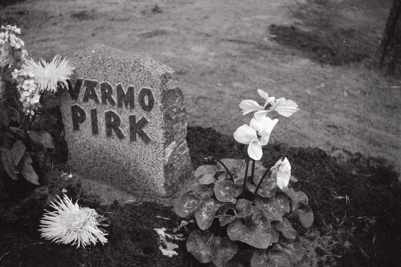 Maalikunstnik Varmo Pirgi (Pirk) hauakivi Metsakalmistul.
