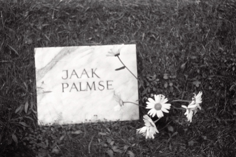 Filmikunstnik Jaak Palmse hauakivi Metsakalmistul.