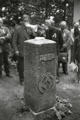 Näitleja Helend Peep oma suguvõsa matmispaigas Iisaku kalmistul.  similar photo