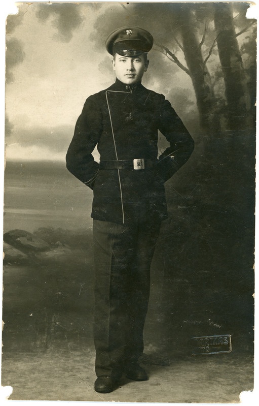 Tallinna Raudte Tehnikakooli õpilane Johannes Bitter, 1917, foto: Parikas