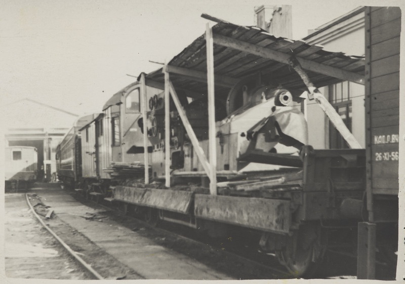 Tallinna vagunijaoskond: treipink enne paigaldamist platvormvagunil, november 1958.