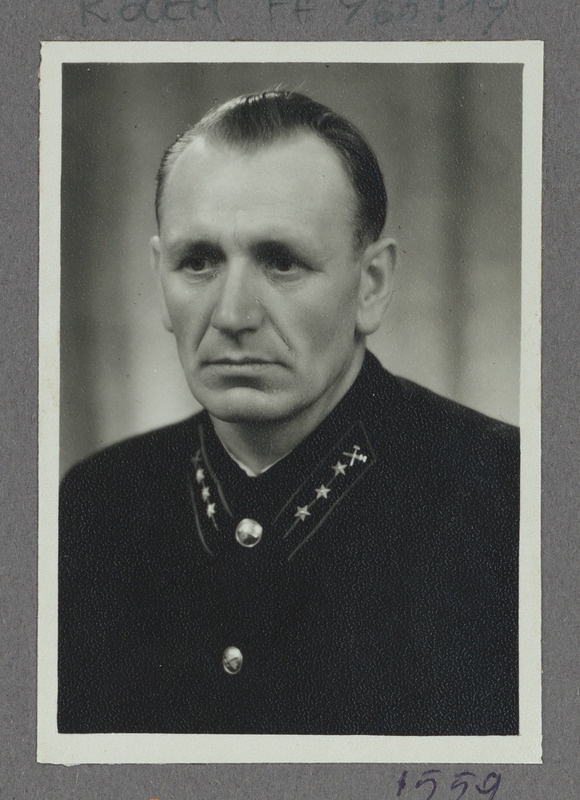 Eesti raudtee: Haapsalu jaamaülem Heino Liht, portreefoto, ca 1960