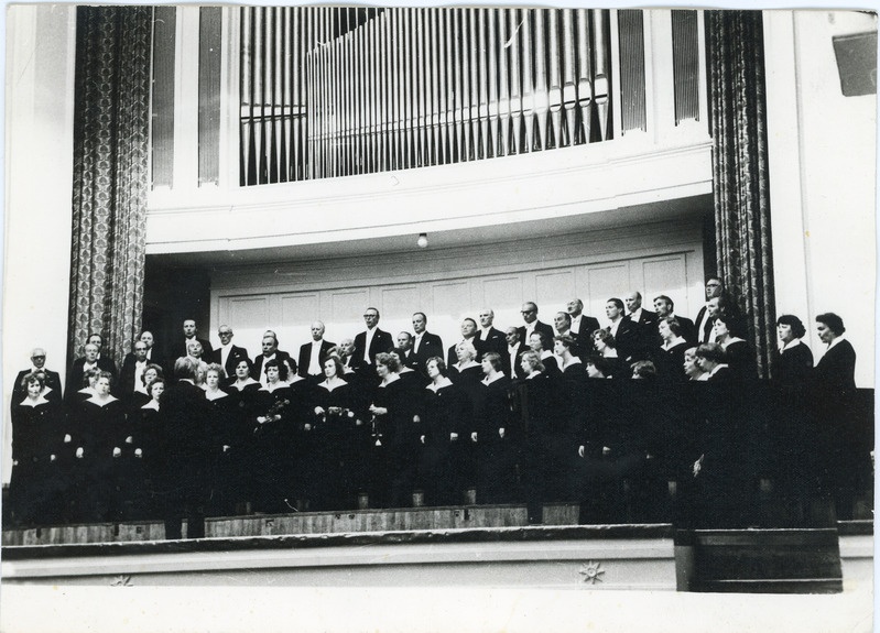 Segakoori Raudam esinemine Estonia kontserdisaalis 20. oktoobril 1978, foto: Mihkel Ollino
