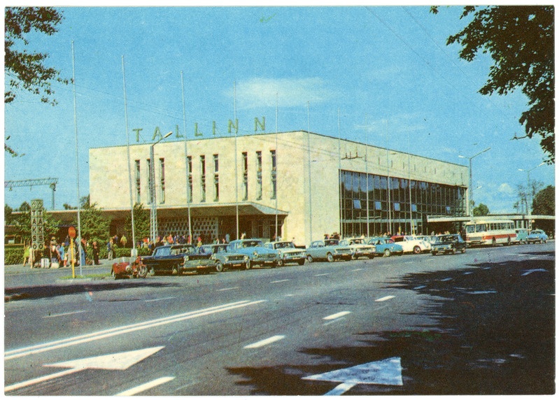Tallinna Balti jaam, vaade tänavalt, 1978, foto: G.German, fotopostkaart