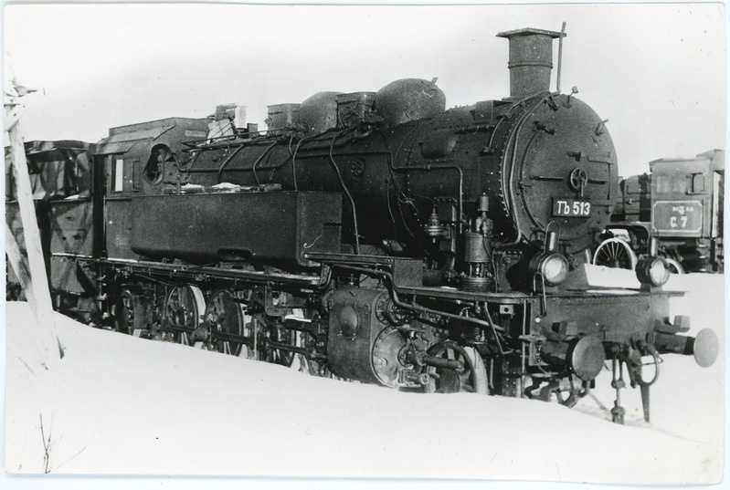 Auruvedur Tъ-513 (endine Saksa 93-513) Valga veduribaasis, talv 1953/54